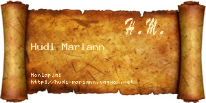Hudi Mariann névjegykártya